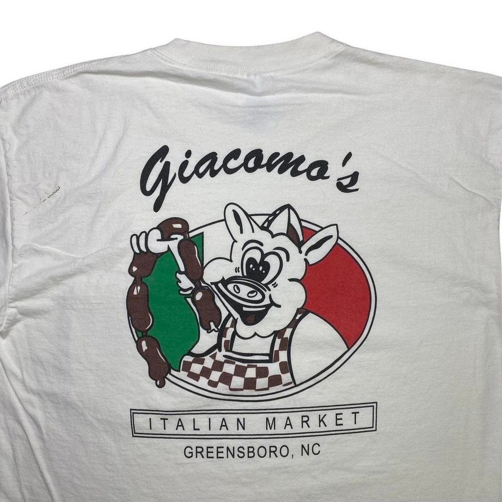 Vintage 90s Giacomo's Italian market restaurant x Greensboro NC shirt